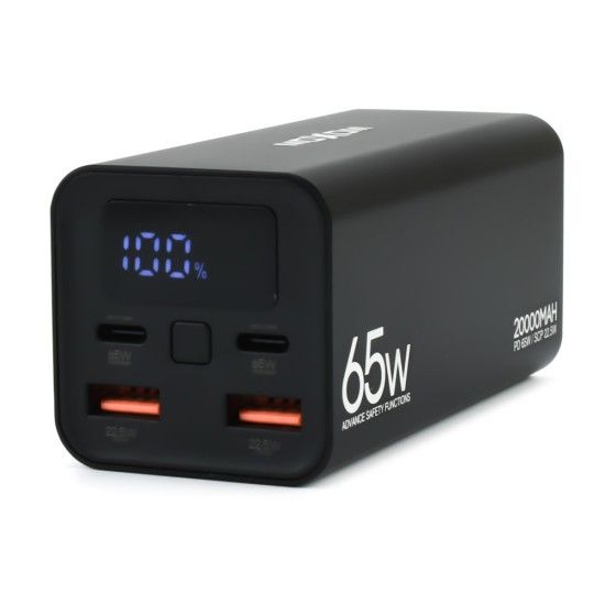 Mini Power Bank 20000mAh USB-A, Type-C QC/PD Moxom MX-PB72 – Μαύρο Mini Power Bank 20000mAh USB-A, Type-C QC/PD Moxom MX-PB72 – Μαύρο