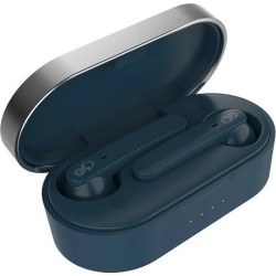 TWS-09 Earbud Bluetooth Handsfree Ακουστικά με Θήκη Φόρτισης Μπλε