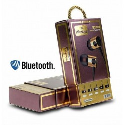AZ-25 In-ear Bluetooth Handsfree Ακουστικά με Αντοχή στον Ιδρώτα Χρυσό / Μαύρο