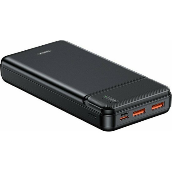 Remax RPP-238 Power Bank 20000mAh 22.5W με 2 Θύρες USB-A και Θύρα USB-C Power Delivery / Quick Charge 3.0 Μαύρο