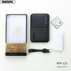 Remax RPP-123 Power Bank 5000mAh με 2 Θύρες USB-A Μαύρο