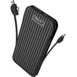 Awei P80K Power Bank 10000mAh με Θύρα USB-A Μαύρο