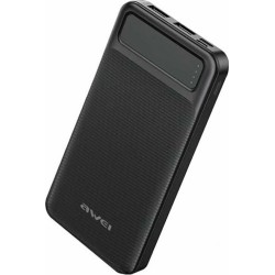 Awei P5K Power Bank 10000mAh με 2 Θύρες USB-A Μαύρο