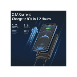 Awei P5K Power Bank 10000mAh με 2 Θύρες USB-A Μαύρο