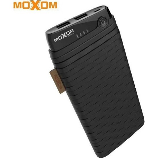 Moxom MCK-011 Power Bank 10000mAh με 2 Θύρες USB-A Μαύρο Moxom MCK-011 Power Bank 10000mAh με 2 Θύρες USB-A Μαύρο