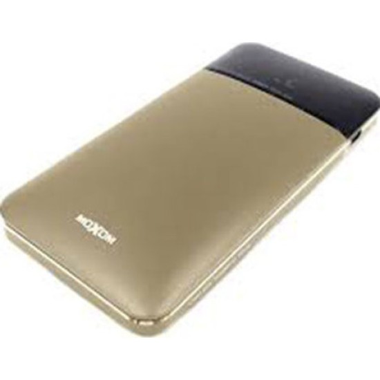 Moxom MI-9 Power Bank 10000mAh με 2 Θύρες USB-A Χρυσό