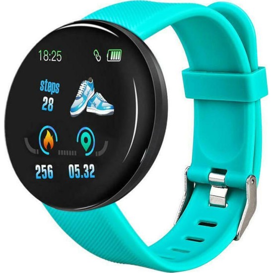 D18 Smartwatch με Παλμογράφο (Πράσινο)