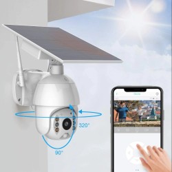 Q3 IP Κάμερα Παρακολούθησης Wi-Fi 1080p Αδιάβροχη με Αμφίδρομη Επικοινωνία και Φακό 4mm Ηλιακή
