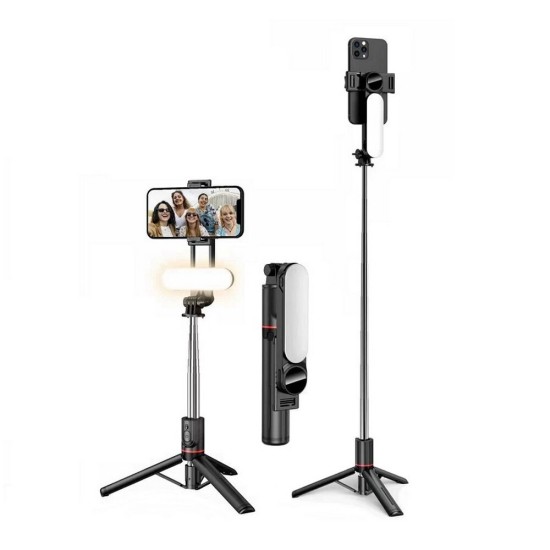 Τρίποδο Κινητού με Bluetooth Μαύρο L15 Selfie Stick - 884812 Τρίποδο Κινητού με Bluetooth Μαύρο L15 Selfie Stick - 884812