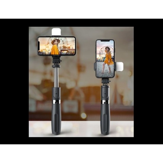 L02S Selfie Stick Τρίποδο Κινητού με Bluetooth Μαύρο