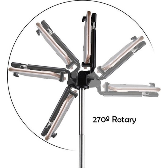 K07 Selfie Stick Τρίποδο Κινητού με Bluetooth Μαύρο K07 Selfie Stick Τρίποδο Κινητού με Bluetooth Μαύρο