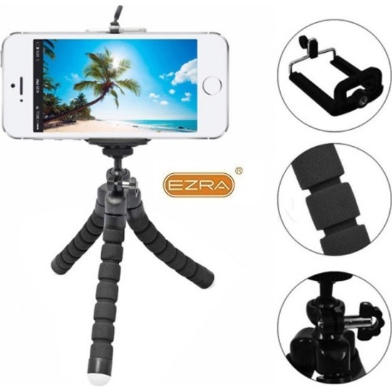 Ezra 04002FLJ70BK Τρίποδο Κινητού με Bluetooth Μαύρο