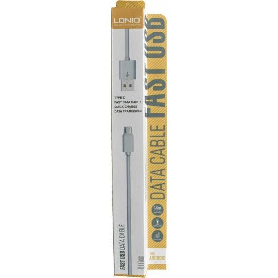 Ldnio SY-03 USB 2.0 Cable USB-C male - USB-A male Λευκό 1m