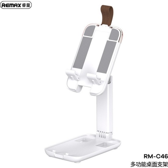 Remax RM-C46 Βάση Γραφείου για Κινητό σε Λευκό χρώμα