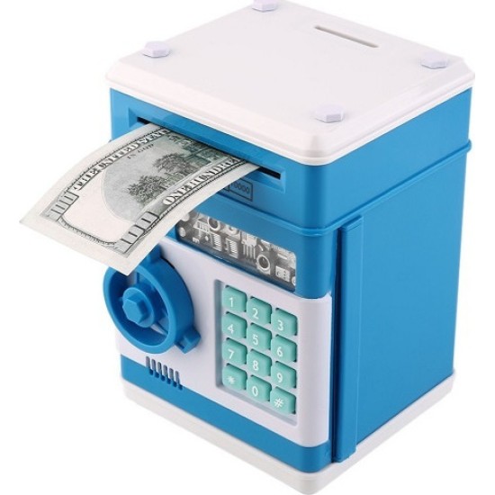 Κουμπαράς Πλαστικός Atm Password Piggy Bank Mπλε 12.7x11x18.5cm Κουμπαράς Πλαστικός Atm Password Piggy Bank Mπλε 12.7x11x18.5cm