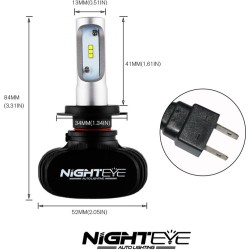 NovSight Λάμπες Αυτοκινήτου Eco H7 Canbus LED 6500K Ψυχρό Λευκό 12-24V 25W 2τμχ