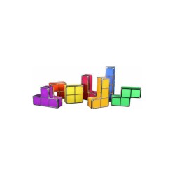 Tetris Light Tacbit Επιτραπέζιο Διακοσμητικό Φωτιστικό με Φωτισμό RGB LED Μπαταρίας Πολύχρωμο