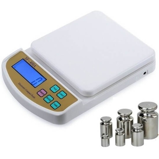SF-400A Ψηφιακή Ζυγαριά Κουζίνας 1gr/10kg Λευκή