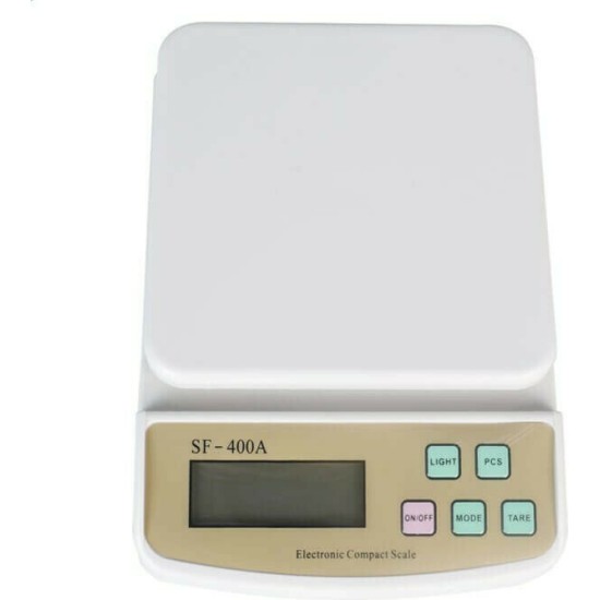 SF-400A Ψηφιακή Ζυγαριά Κουζίνας 1gr/10kg Λευκή