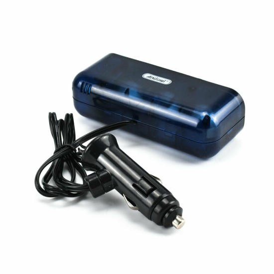 Andowl Φορτιστής Αυτοκινήτου Μπλε με Θύρες: 2xUSB 3xΑναπτήρα Q-JC79