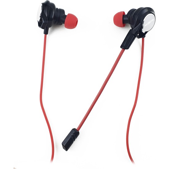 Moxom MX-EP24 GM In Ear Gaming Headset με σύνδεση 3.5mm Κόκκινο