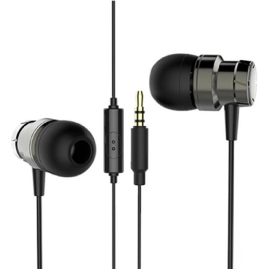 Moxom MX-EP08 In-ear Handsfree με Βύσμα 3.5mm Γκρι