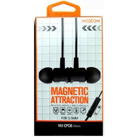 Moxom MX-EP08 In-ear Handsfree με Βύσμα 3.5mm Γκρι