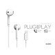Moxom MX-EP49 Earbuds Handsfree με Βύσμα Lightning Λευκό
