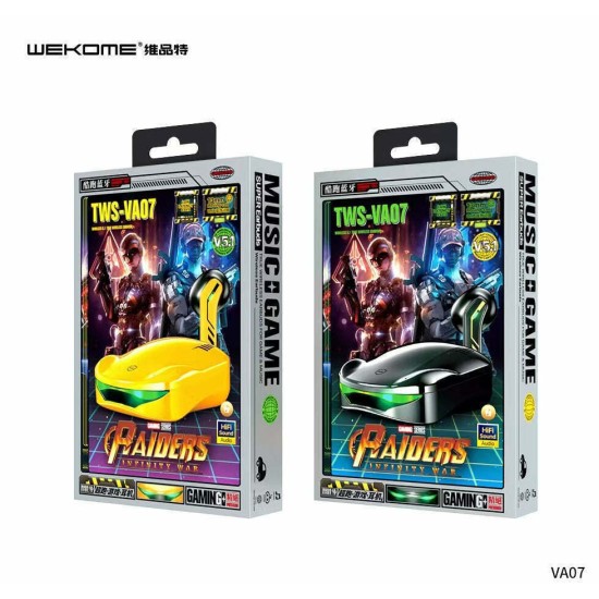 WK TWS-VA07 Earbud Bluetooth Handsfree Ακουστικά με Θήκη Φόρτισης