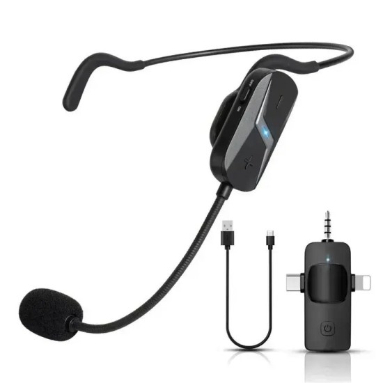 Andowl MIC80 Ασύρματο Μικρόφωνο Κεφαλής Δημοσιογραφικό