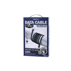 Remax RC-C006 Braided USB 2.0 to micro USB Cable Μαύρο 1m