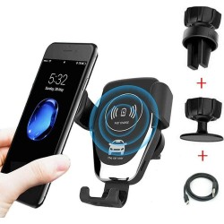 Forever car holder for air vent MACH-100 magnetic with wireless charging black 15W