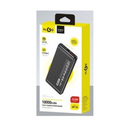 KLGO Kp-33 Power Bank 10000mAh με Θύρα USB-A και Θύρα USB-C Power Delivery Μαύρο