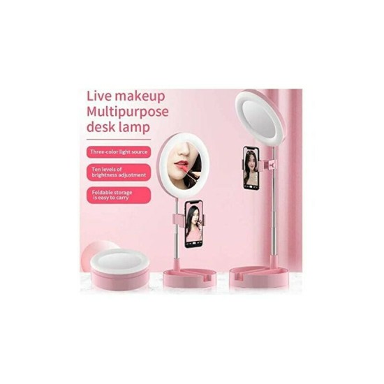 Ring Light G3 16cm 3500-6000K με Επιτραπέζια Βάση Στήριξης και Βάση για Κινητό White