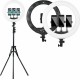 Ring Light YQ-460B 43cm 3200-5600K με Τρίποδο Δαπέδου και Βάση για Κινητό Ring Light YQ-460B 43cm 3200-5600K με Τρίποδο Δαπέδου και Βάση για Κινητό