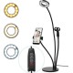 Ring Light RK25 9cm 2500-4500K με Επιτραπέζια Βάση Στήριξης και Βάση για Κινητό
