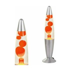 Διακοσμητικό Φωτιστικό Lava Lamp 8.5x34.5cm σε Πορτοκαλί Χρώμα