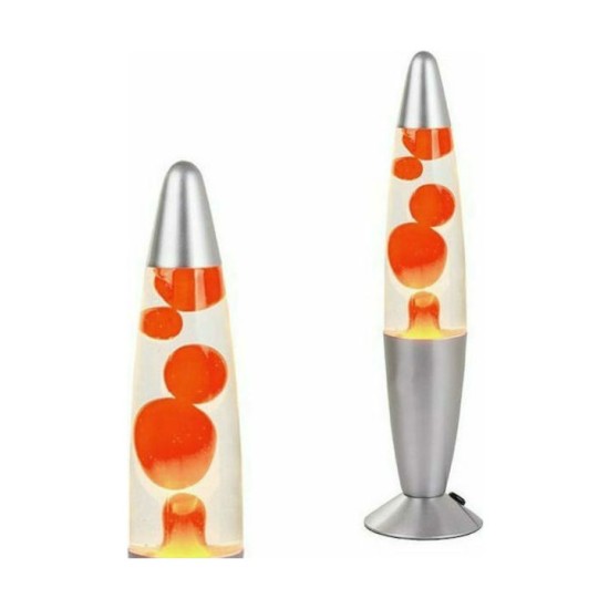 Διακοσμητικό Φωτιστικό Lava Lamp 8.5x34.5cm σε Κόκκινο Χρώμα