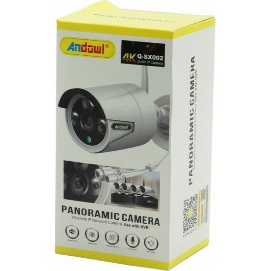 Andowl IP Κάμερα Παρακολούθησης Wi-Fi 4K Αδιάβροχη με Μικρόφωνο Q-SX002 Andowl IP Κάμερα Παρακολούθησης Wi-Fi 4K Αδιάβροχη με Μικρόφωνο Q-SX002