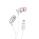 Remax RM-560 In-ear Handsfree με Βύσμα USB-C Λευκό