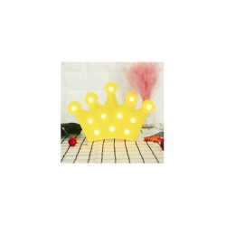 Διακοσμητικό Φωτιστικό Party Light LED "Κορώνα" 25.5x17cm σε Κίτρινο Χρώμα