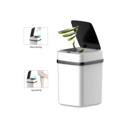 Κάδος Απορριμμάτων Πλαστικός Λευκός με Φωτοκύτταρο 10lt