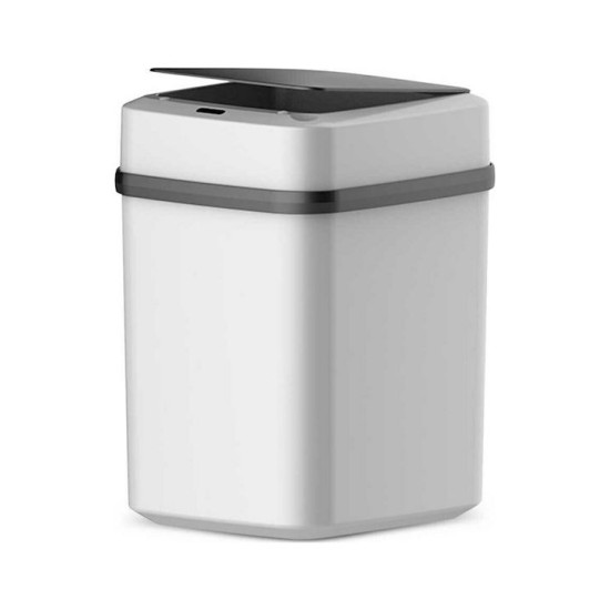 Κάδος Απορριμμάτων Πλαστικός Λευκός με Φωτοκύτταρο 10lt