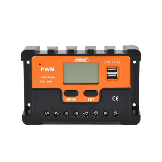Andowl Ρυθμιστής Φόρτισης PWM 12V 40A Μαύρο/Πορτοκαλί Andowl Ρυθμιστής Φόρτισης PWM 12V 40A Μαύρο/Πορτοκαλί