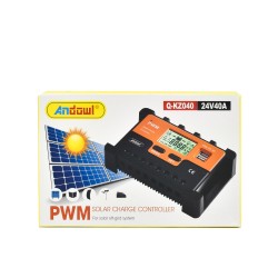 Andowl Ρυθμιστής Φόρτισης PWM 12V 40A Μαύρο/Πορτοκαλί