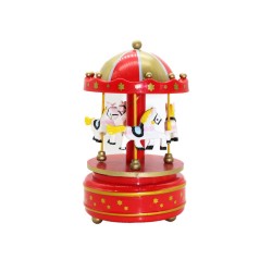 Music Box Carousel - Musicbox Decoration κόκκινο