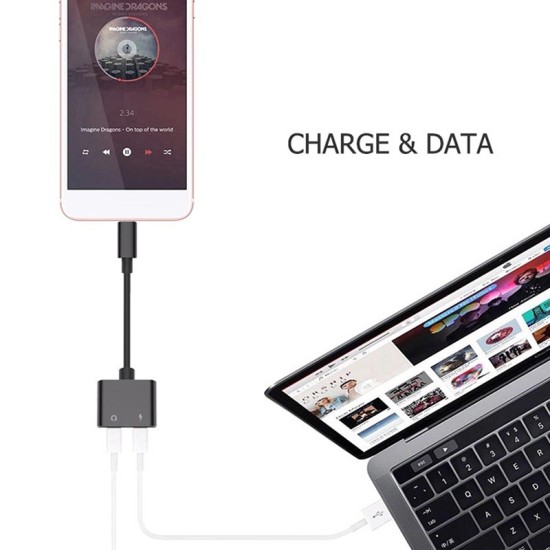 Andowl Q-A188 Μετατροπέας USB-C male σε 3.5mm / USB-C female