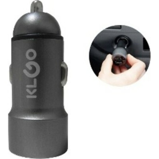 KLGO Φορτιστής Αυτοκινήτου Ασημί TC-03 Συνολικής Έντασης 3.4A με Θύρες: 2xUSB