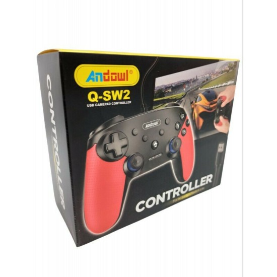 Andowl Q-SW2 Ενσύρματο Gamepad για Switch Κόκκινο