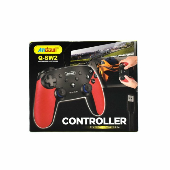 Andowl Q-SW2 Ενσύρματο Gamepad για Switch Κόκκινο